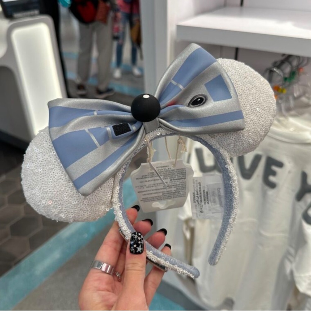 New Sequined Loungefly ‘Star Wars’ R2-D2 Ear Headband at Disneyland Parks